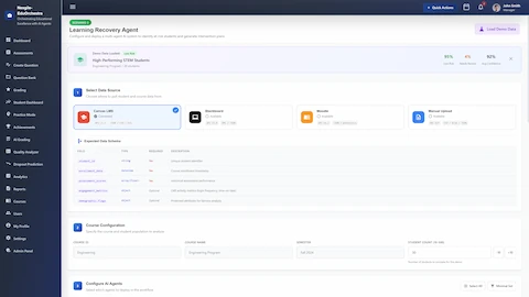 Enterprise AI-Powered At-Risk Student Identification & Personalized Intervention System interface